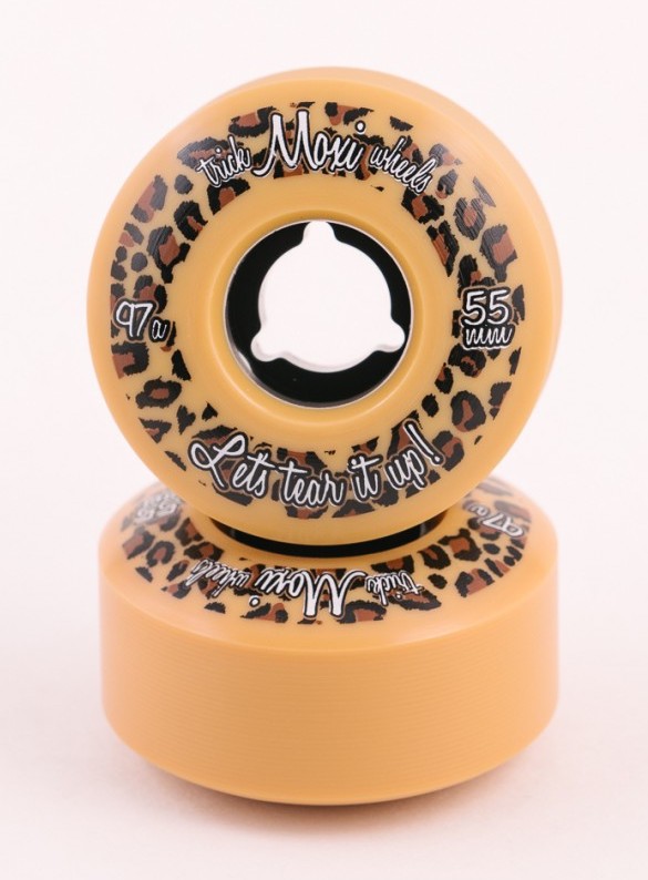 Moxi roller skates "trick" wheels at Bigfoot Bike and Skate, Milwaukee, WI.